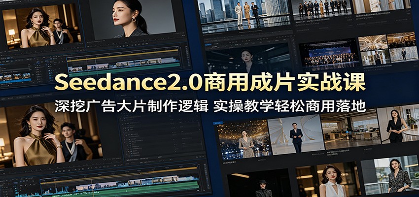 Seedance2.0商用成片实战课：深挖广告大片制作逻辑，实操教学轻松商用落地-轻资本网
