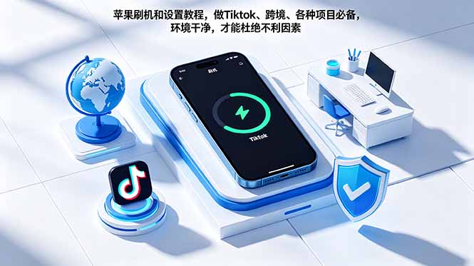 苹果刷机和设置教程，做Tiktok、跨境、各种项目必备，环境干净，才能杜绝不利因素-轻资本网