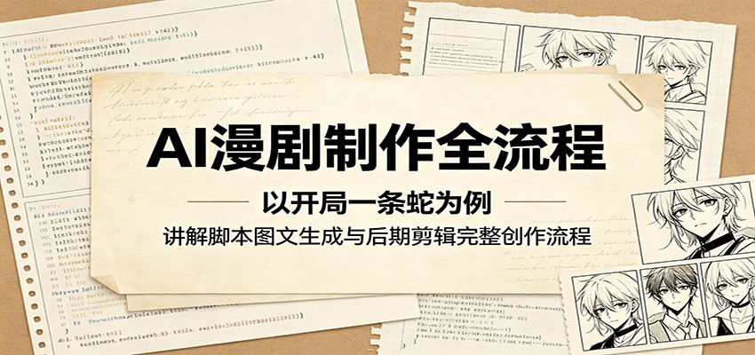 AI漫剧制作全流程：以开局一条蛇为例，讲解脚本图文生成与后期剪辑完整创作流程-轻资本网
