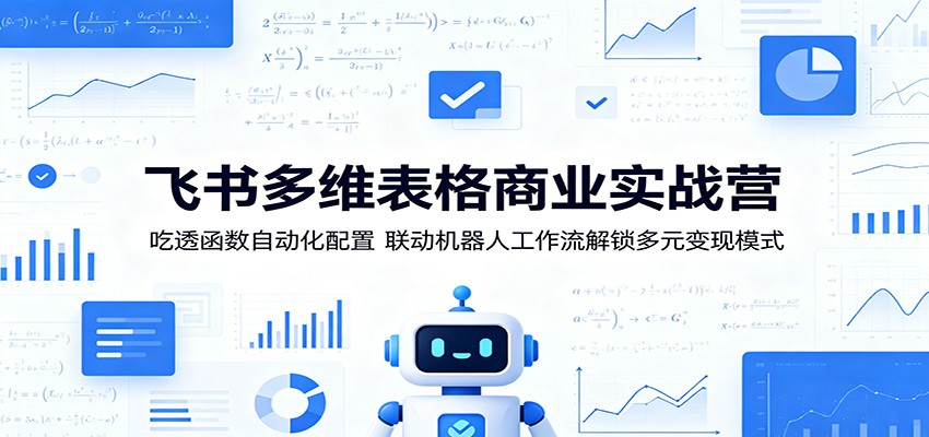 飞书多维表格商业实战营：吃透函数自动化配置，联动机器人工作流解锁多元变现模式-轻资本网