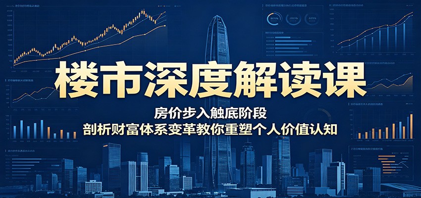 楼市深度解读课：房价步入触底阶段，剖析财富体系变革教你重塑个人价值认知-轻资本网