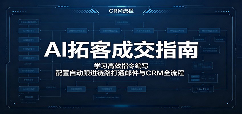 AI拓客成交指南:学习高效指令编写,配置自动跟进链路打通邮件与CRM全流程-轻资本网