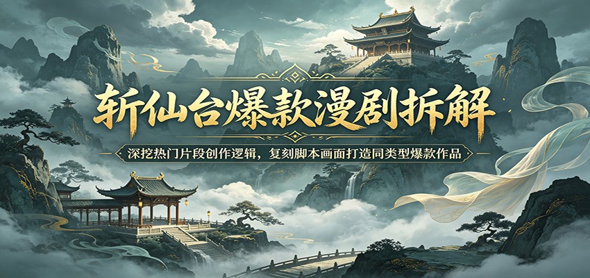 斩仙台爆款漫剧拆解：深挖热门片段创作逻辑，复刻脚本画面打造同类型爆款作品-轻资本网
