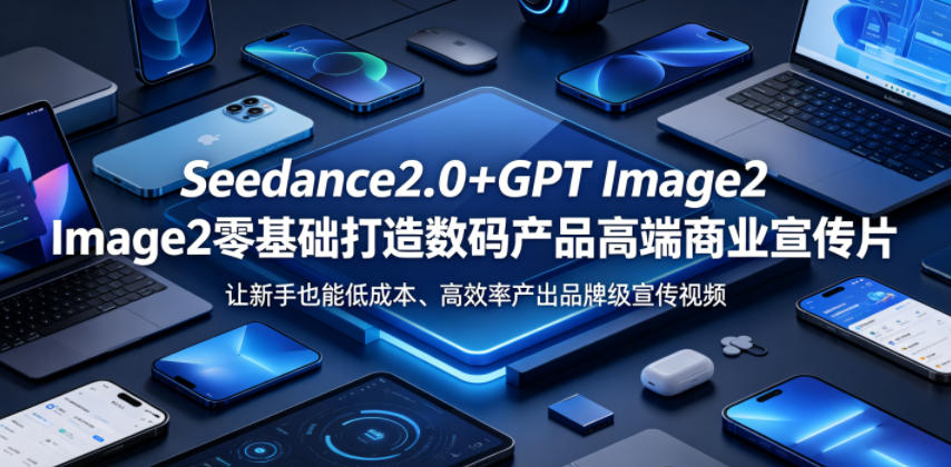 Seedance2.0+GPT Image2零基础打造数码产品高端商业宣传片，让新手也能低成本、高效率产出品牌级宣传视频-轻资本网