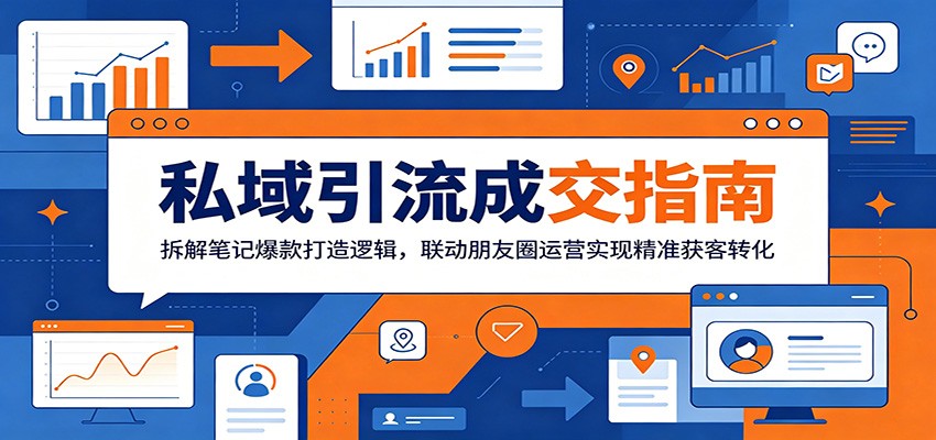 私域引流成交指南：拆解笔记爆款打造逻辑，联动朋友圈运营实现精准获客转化-轻资本网