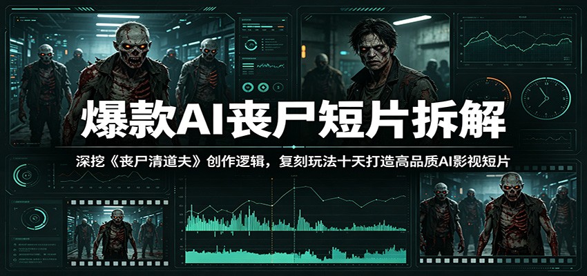 爆款AI丧尸短片拆解：深挖《丧尸清道夫》创作逻辑，复刻玩法快速打造高品质AI影视短片-轻资本网