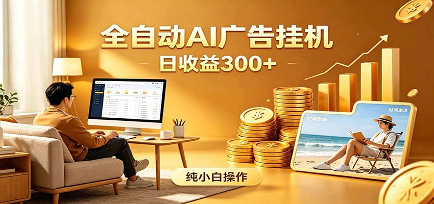 AI风口项目，全程解放双手，后台自动运行赚取收益，每天稳定收益300+-轻资本网