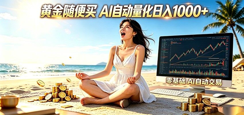 黄金随便买？AI自动外汇量化交易 在家当皇帝 日入1000+-轻资本网