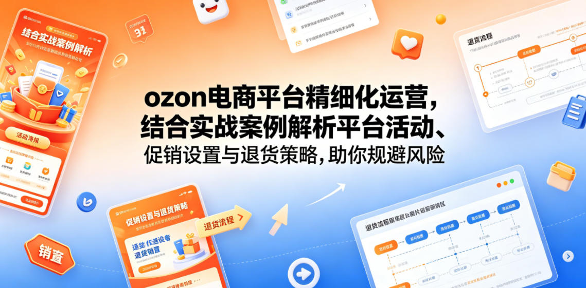 ozon电商平台精细化运营，结合实战案例解析平台活动、促销设置与退货策略，助你规避风险、提升销量-轻资本网