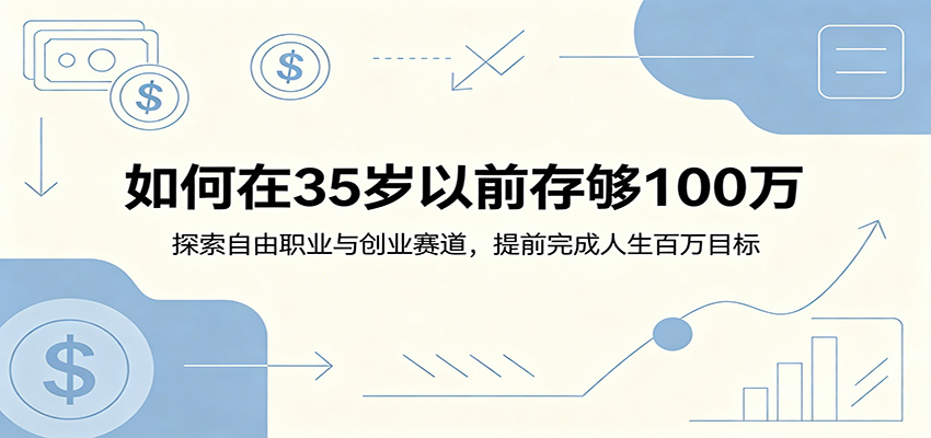 如何在35岁以前存够100万：探索自由职业与创业赛道，提前完成人生百万目标-轻资本网