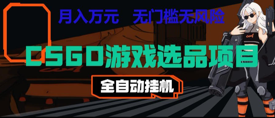 CSGO游戏自动扫货项目，全自动运行，月入1W，无风险，长期稳定可以做【揭秘】-轻资本网