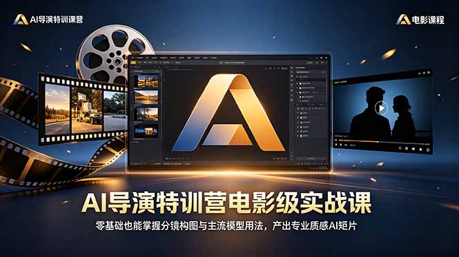 AI导演特训营电影级实战课，零基础也能掌握分镜构图与主流模型用法，产出专业质感AI短片-轻资本网