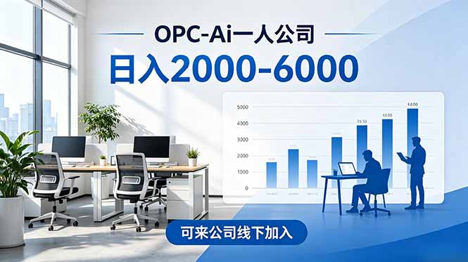 2026创业新风口—OPC一人公司模式震撼首发！日收益2000-6000+，项目绿色长久，安全稳健，合...-轻资本网