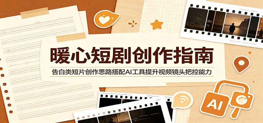 暖心短剧创作指南：告白类短片创作思路搭配AI工具提升视频镜头把控能力-轻资本网