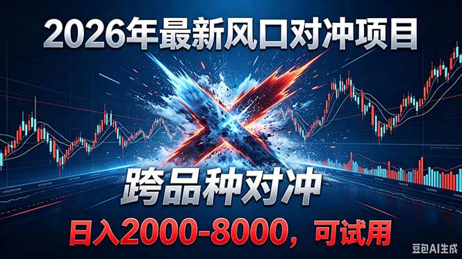 2026创业新风口！最新对冲！跨品种对冲！日收益2000-6000+-轻资本网