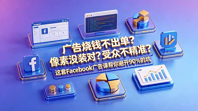 广告烧钱不出单？像素没装对？受众不精准？这套Facebook广告课帮你避开90%的坑-原创双语字幕-轻资本网