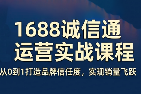 看山老师·阿里巴巴1688诚信通运营课程-轻资本网