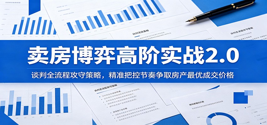 卖房博弈高阶实战2.0：谈判全流程攻守策略，精准把控节奏争取房产最优成交价格-轻资本网