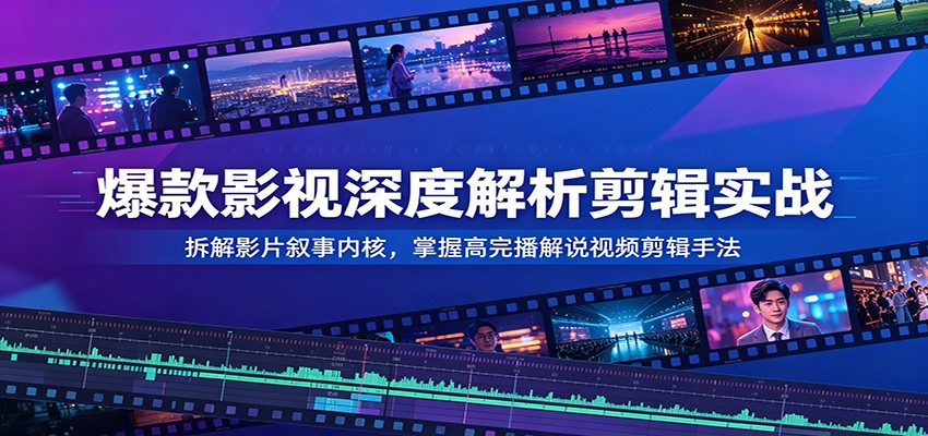 爆款影视深度解析剪辑实战:拆解影片叙事内核,掌握高完播解说视频剪辑手法-轻资本网