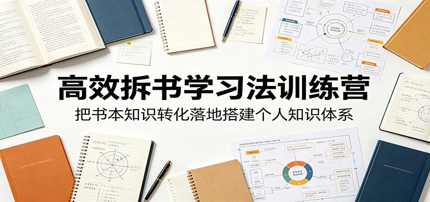 高效拆书学习法训练营，把书本知识转化落地搭建个人知识体系-轻资本网