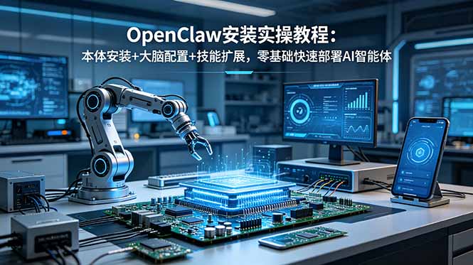 OpenClaw安装实操教程：本体安装+大脑配置+技能扩展，零基础快速部署AI智能体-轻资本网