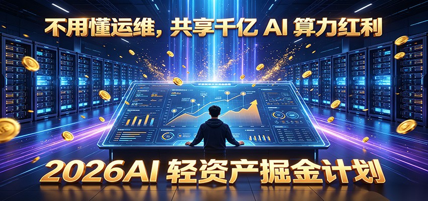 不用懂运维，共享千亿 AI 算力红利，2026AI 轻资产掘金计划-轻资本网