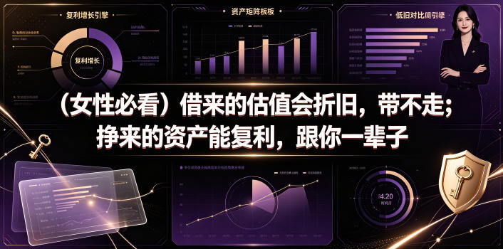 付费文章：(女性必看)借来的估值会折旧，带不走；挣来的资产能复利，跟你一辈子-轻资本网