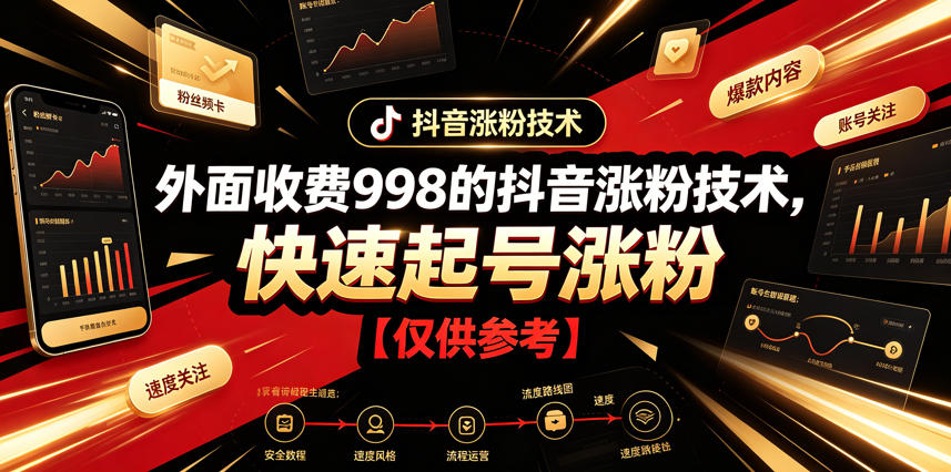 外面收费998的抖音涨粉技术，快速起号涨粉【仅供参考】-轻资本网