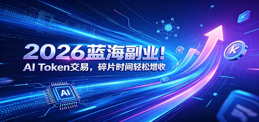 2026蓝海副业！AI Token交易，碎片时间轻松增收-轻资本网