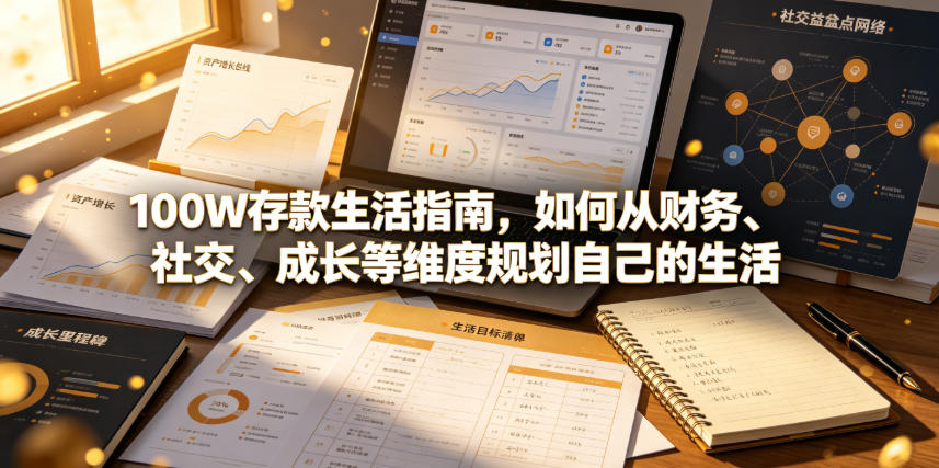 付费文章：100W存款生活指南，如何从财务、社交、成长等维度规划自己的生活-轻资本网