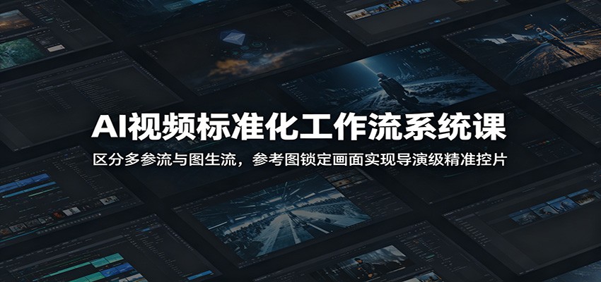 AI视频标准化工作流系统课：区分多参流与图生流，参考图锁定画面实现导演级精准控片-轻资本网
