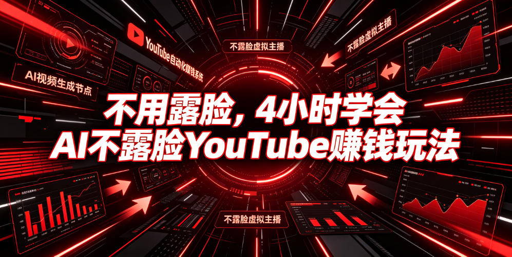 不用露脸，4小时学会AI不露脸YouTube賺钱玩法【原创双语字幕】-轻资本网
