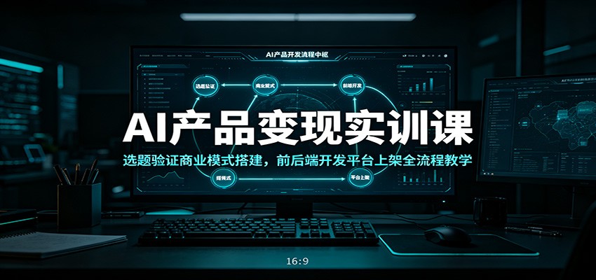 AI产品变现实训课：选题验证商业模式搭建，前后端开发平台上架全流程教学-轻资本网