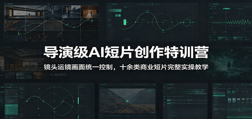 导演级AI短片创作特训营：镜头运镜画面统一控制，十余类商业短片完整实操教学(更新)-轻资本网