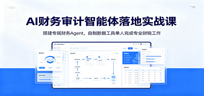 AI财务审计智能体落地实战课：搭建专属财务Agent，自制数据工具单人完成专业财税工作-轻资本网