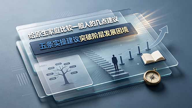 付费文章：给原生家庭比较一般人的几点建议，五条实操建议突破阶层发展困境-轻资本网