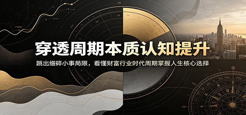 穿透周期本质认知提升：跳出细碎小事局限，看懂财富行业时代周期掌握人生核心选择-轻资本网