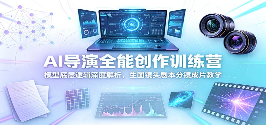AI导演全能创作训练营：模型底层逻辑深度解析，生图镜头剧本分镜成片教学-轻资本网
