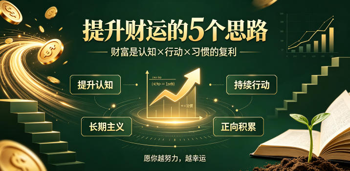 付费文章：提升财运的5个思路——财富是认知x行动x习惯的复利，愿你越努力，越幸运-轻资本网