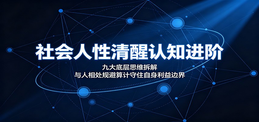 社会人性清醒认知进阶：九大底层思维拆解，与人相处规避算计守住自身利益边界-轻资本网