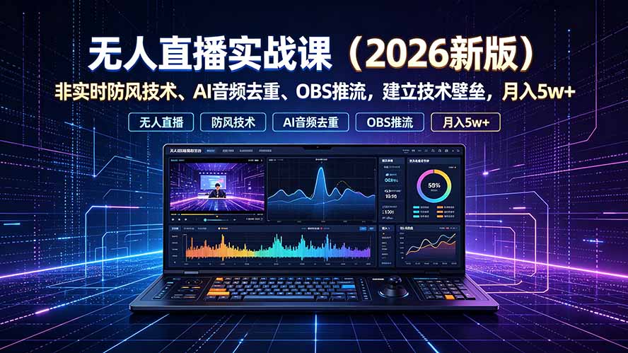 无人直播实战课(更新7月-轻资本网