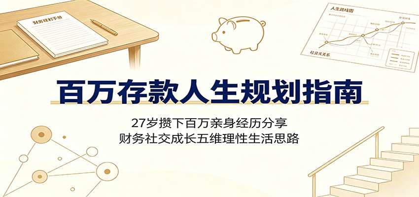 百万存款人生规划指南：27岁攒下百万亲身经历分享，财务社交成长五维理性生活思路-轻资本网