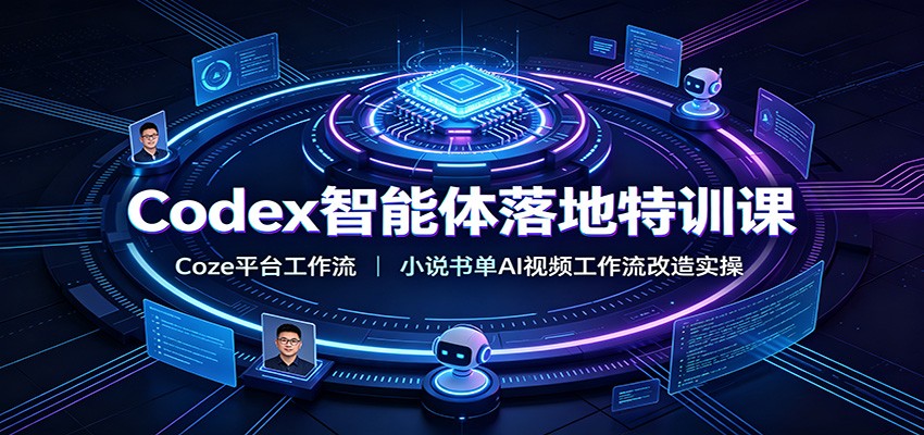 Codex智能体落地特训课：Coze平台工作流，小说书单AI视频工作流改造实操-轻资本网