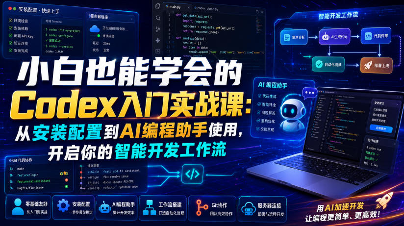 小白也能学会的Codex入门实战课：从安装配置到AI编程助手使用，开启你的智能开发工作流-轻资本网