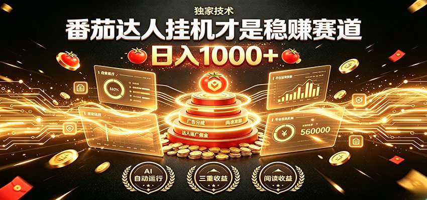 别再瞎找副业！番茄达人挂机才是稳赚赛道 日入1000+-轻资本网