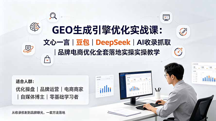 GEO生成引擎优化实战课：文心一言｜豆包｜DeepSeek｜AI收录抓取｜品牌电商优化全套落地实操教学-轻资本网