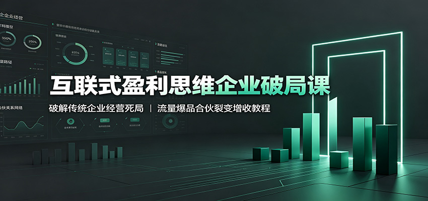 互联式盈利思维企业破局课：破解传统企业经营死局，流量爆品合伙裂变增收教程-轻资本网