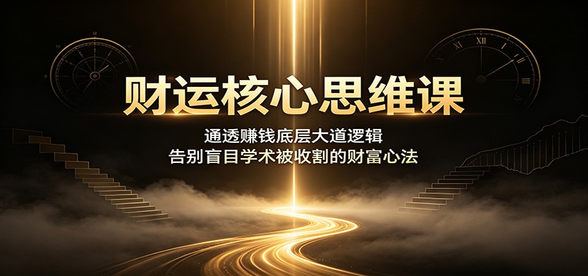 财运核心思维课:通透赚钱底层大道逻辑,告别盲目学术被收割的财富心法-轻资本网