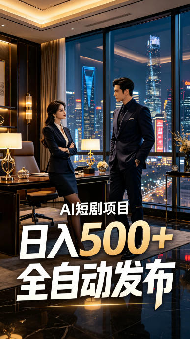 快手AI短剧自动发布，矩阵批量运营变现，轻资产副业项目，日入500+【揭秘】-轻资本网