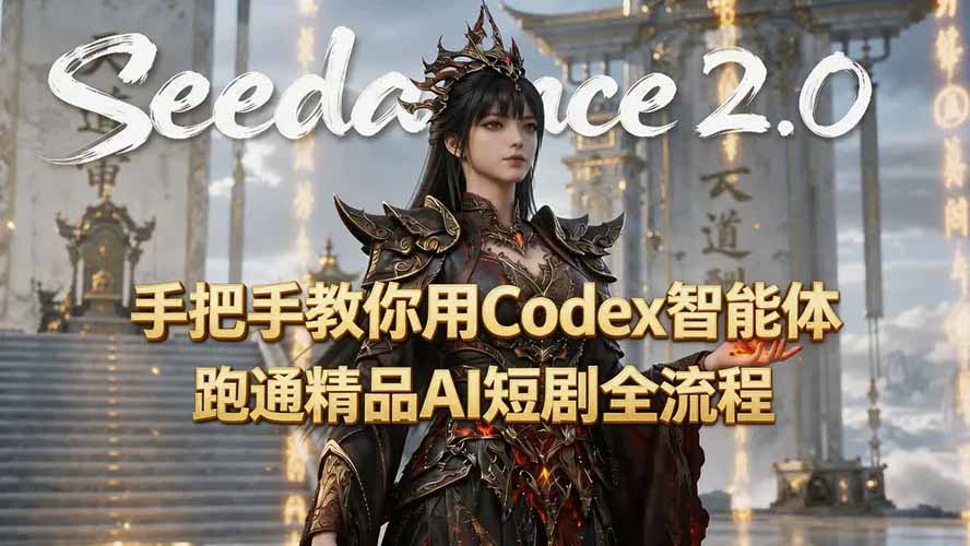 手把手教你用Seedance2.0+Codex智能体跑通精品AI短剧全流程(附3种skill技能-轻资本网